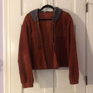 hooded corduroy jacket
